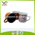 promotional tea cups and mugs, new type chinese custom enamel mug